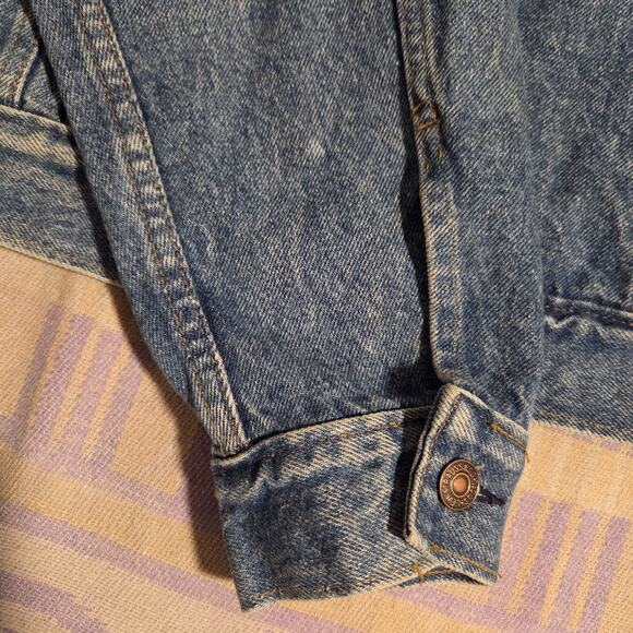 Vtg 80s Levis Jean Jacket Trucker USA Made 70507-0214 Size Medium 70s 90s Faded - Picture 13 of 14